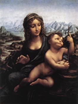 Leonardo Da Vinci : Madonna with the Yarnwinder